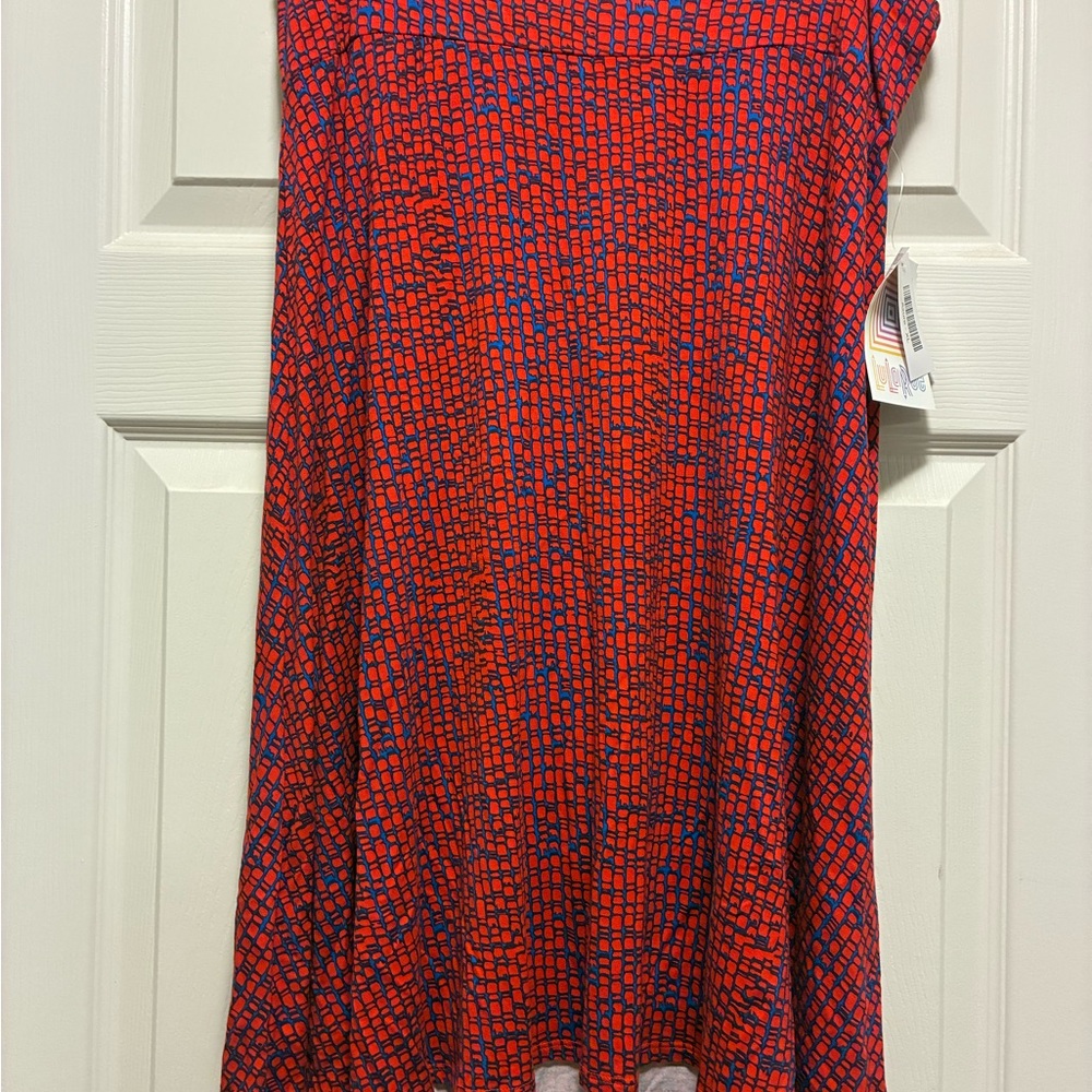 LuLaRoe Red and Blue Silky Azure NWT Size XL